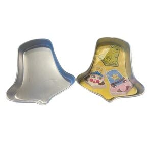 Vtg Wilton Aluminum Bell Cake Pan Set of 2 Christmas Wedding Party Pans Molds